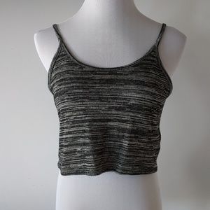 ❎ *Sold* EUC Grey Heather Loose Crop Top